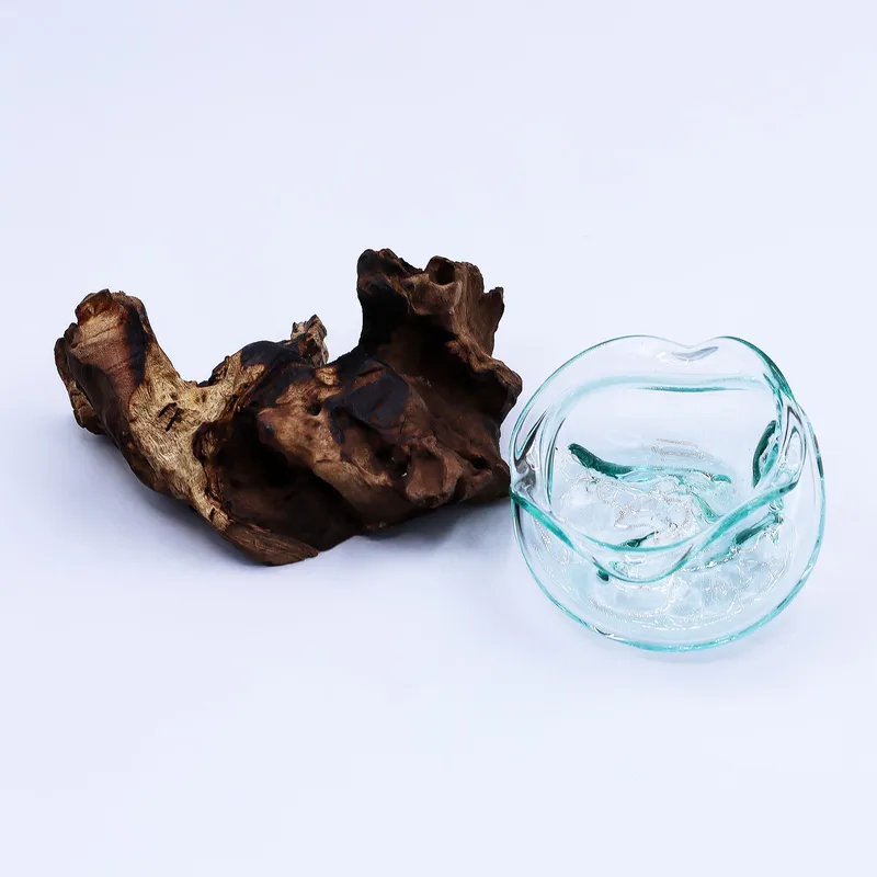 Molten Glass Wavy Bowl on Legno 18cm — foto 5