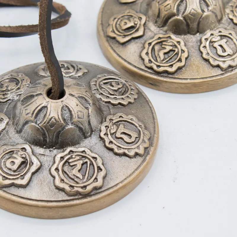 Premium Brass Tibetan Tingsha Seven Chakra approx 7cm