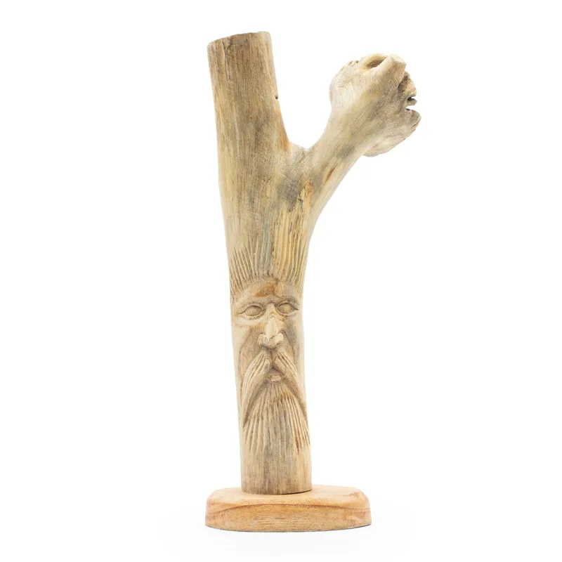 Fatto a mano Parasite Legno Art Carving Greenman — foto 4