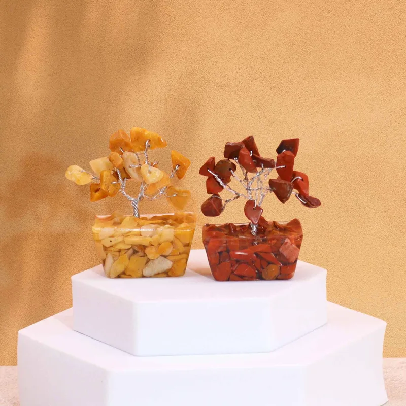 Scatola of 12 Mini Gemstone Trees On Orgonite Base Assorted Mix — foto 5