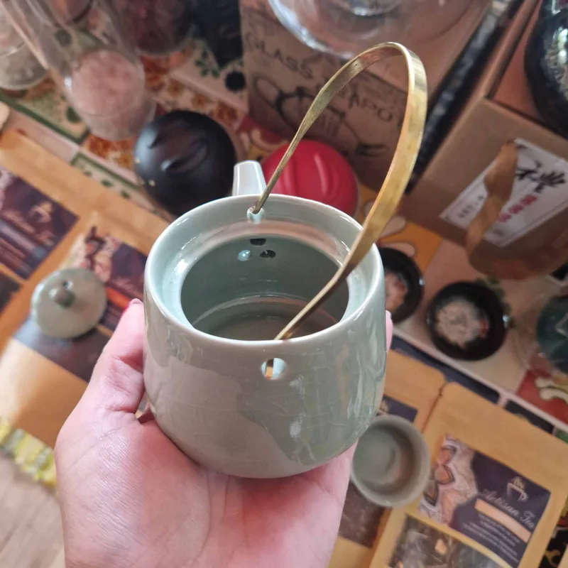 Herbal Jade Teapot Set Pot & Two Cups