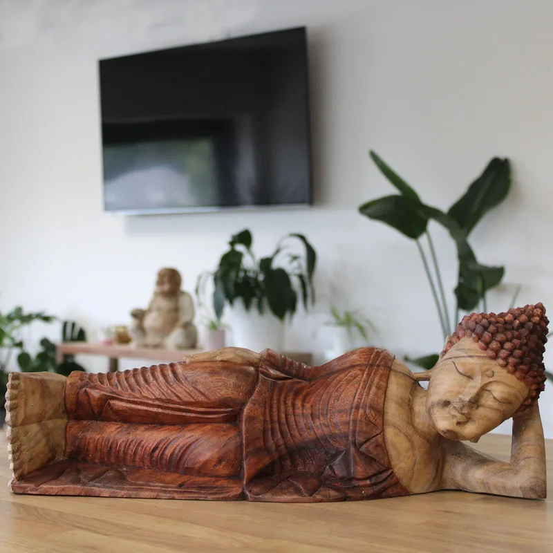 Hand Carved Buddha Statue 50cm Sleeping — foto 5