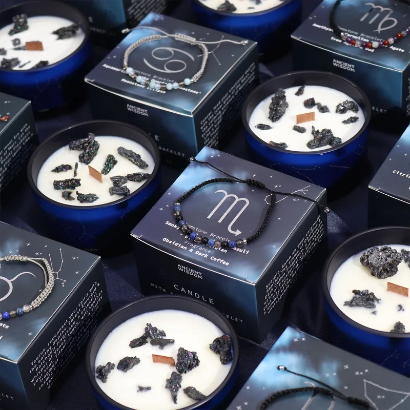 Zodiac Crystal Candela with Gemstone Bracelet Aquarious — foto 1