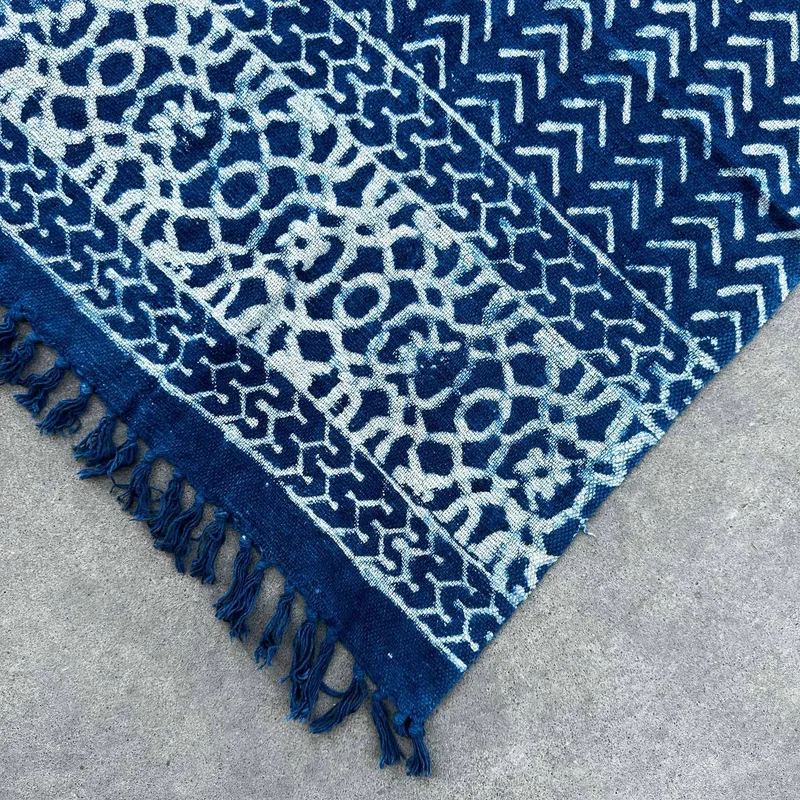 Fatto a mano Indigo Throw 170x120cm Seedha Arrows — foto 2