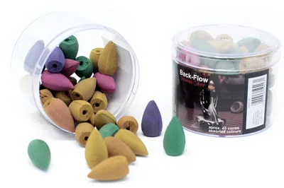 Tub of Assorted Back Flow Incenso Cones (aprox 45) — foto 1