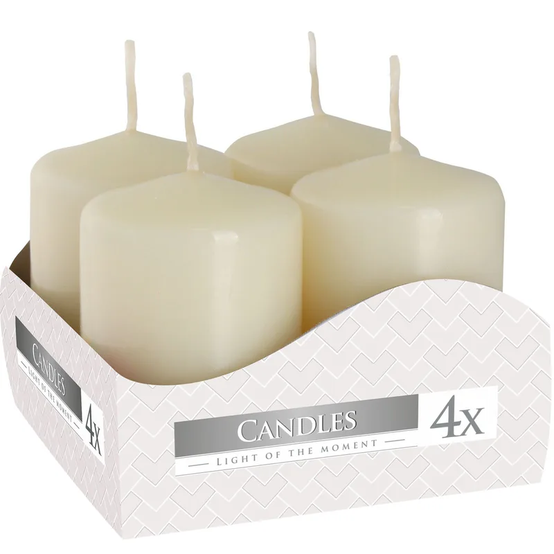 Set of Pillar Candele 40x60mm (4 pieces) - Ivory