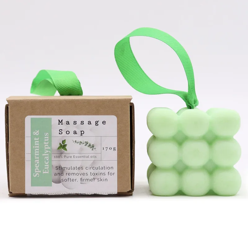 Boxed Single Massage Saponi - Spearmint & Eucalipto