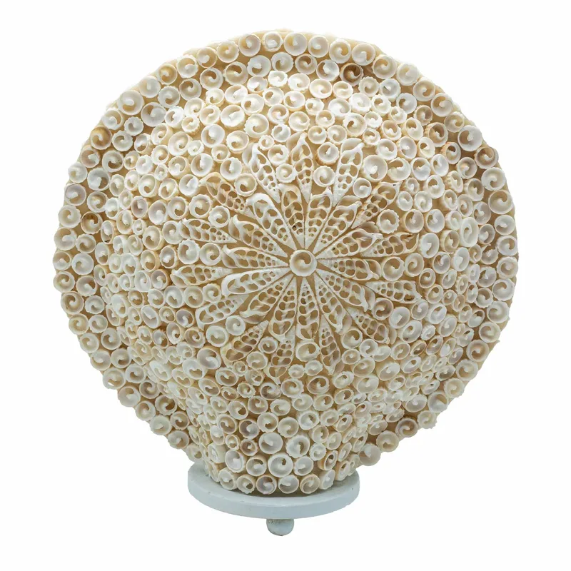 Boho Sea Shell Lamp Cut Art Shell Large Round 30cm