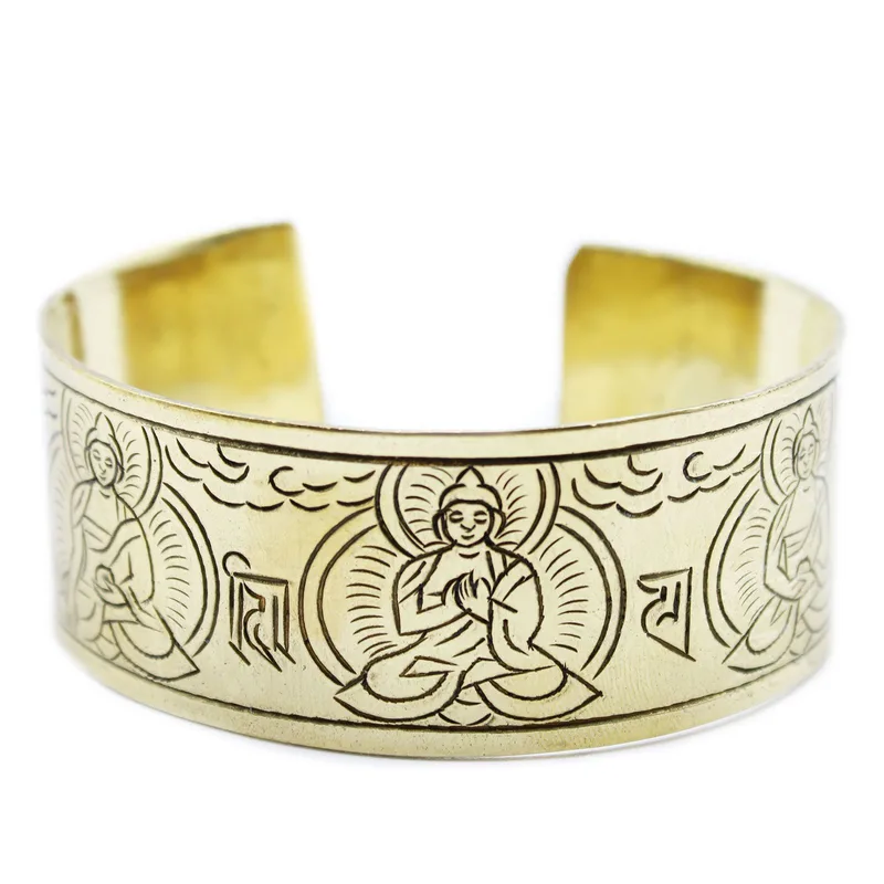 Brass Tibetan Bracelet Five Buddha — foto 2