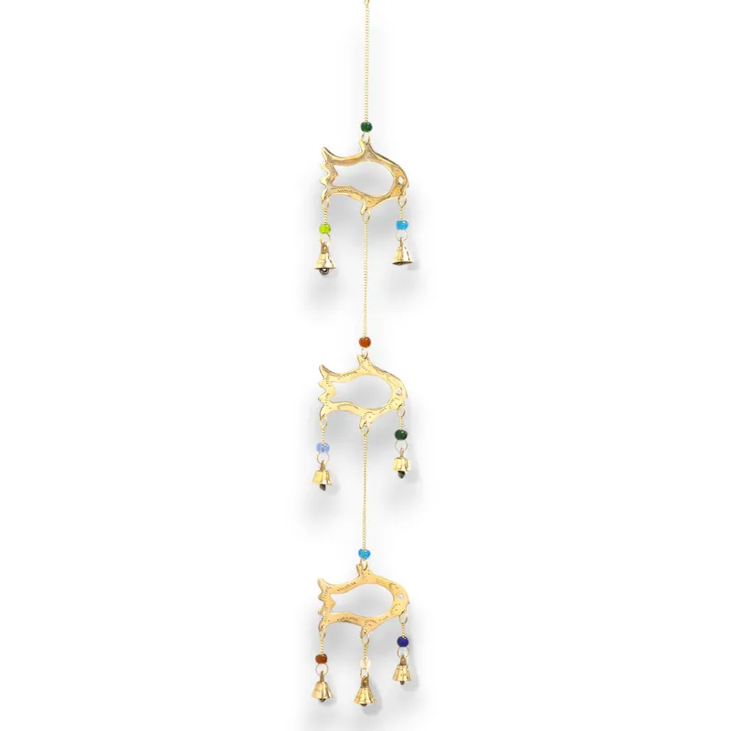 Indian Chimes Fish Drop 7 Bells 8.5x54cm — foto 1