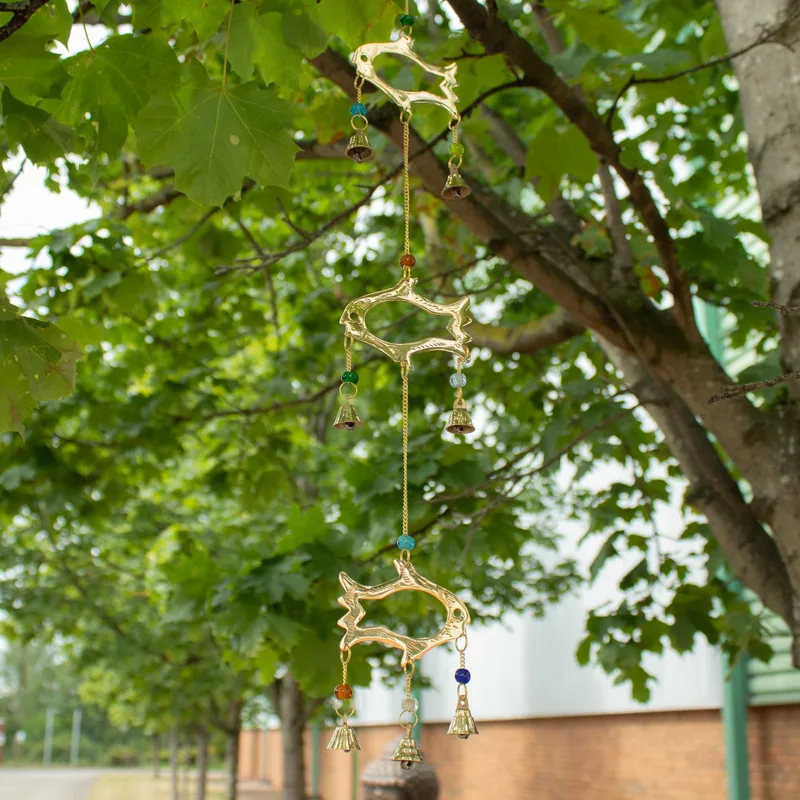 Indian Chimes Fish Drop 7 Bells 8.5x54cm — foto 2