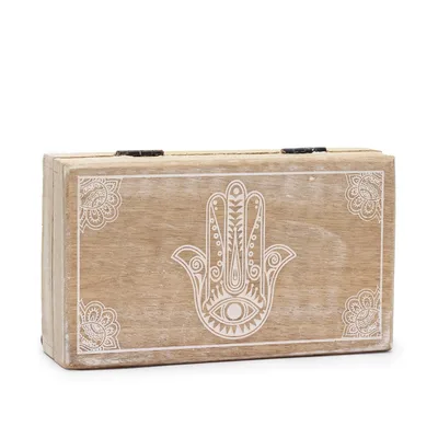 Med Square Scatola 17x10x4.2cm Hamsa Whitewash