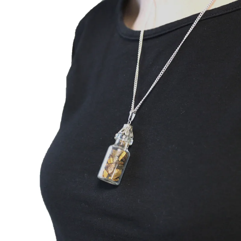 Bottled Gemstones Necklace Tiger Eye — foto 3