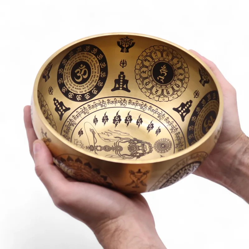 Puro Brass Etched Yogi Set of 4 Approx 3.85kg — foto 3