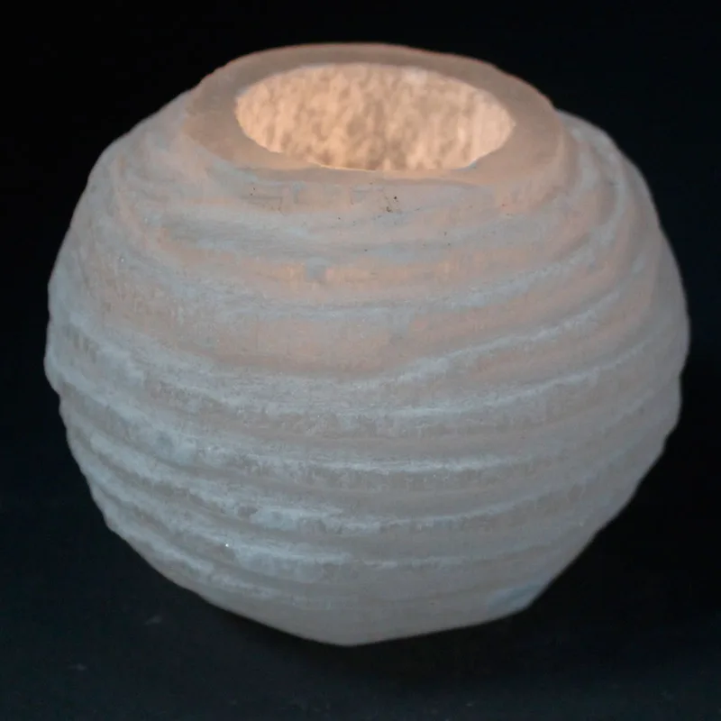 Selenite Snowball Candela Porta 8 cm — foto 3