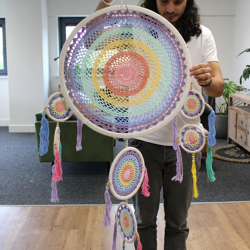 Large Dreamcatcher (55cm) - Pastel Rainbow — foto 1