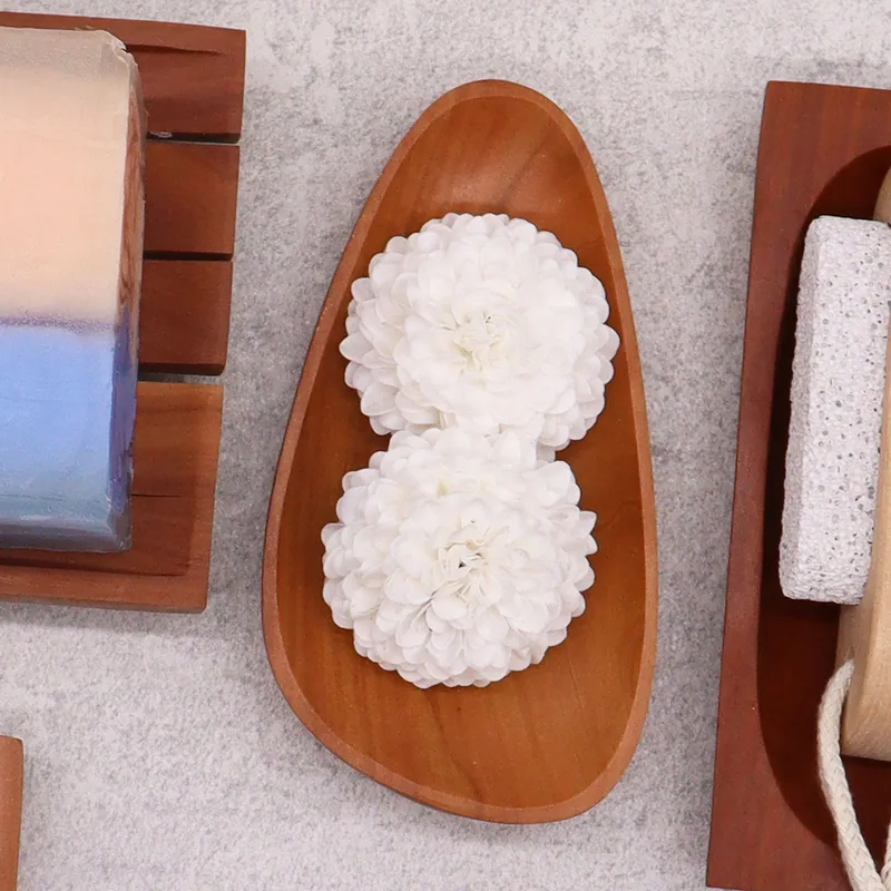 Pebble Shape Mahogany Sapone Dish — foto 2
