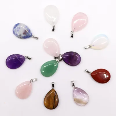 Gemstone Teardrops Pendants 25x18mm — foto 1