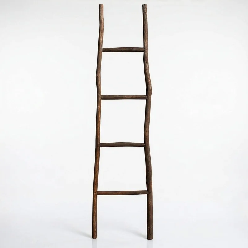 Large Kemu Legno Ladder 1.5m Chocolate Japan Style