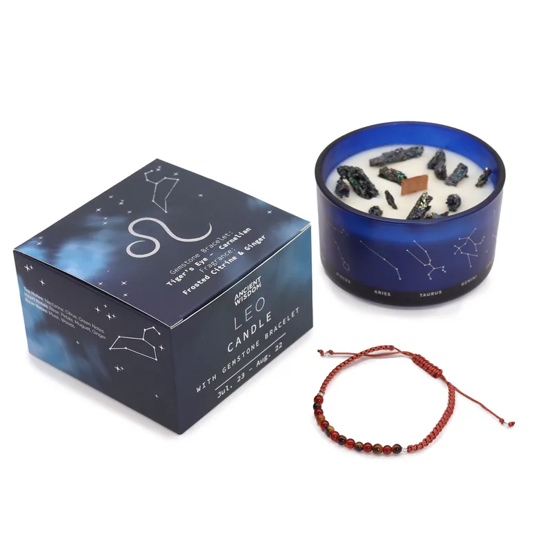 Zodiac Crystal Candela with Gemstone Bracelet Leo — foto 2