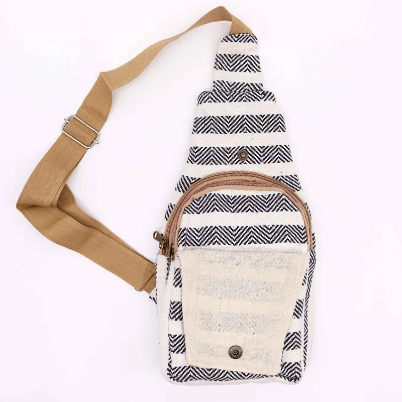 Corpo Cross Bag Naturale Cotton Nero & Bianco — foto 3