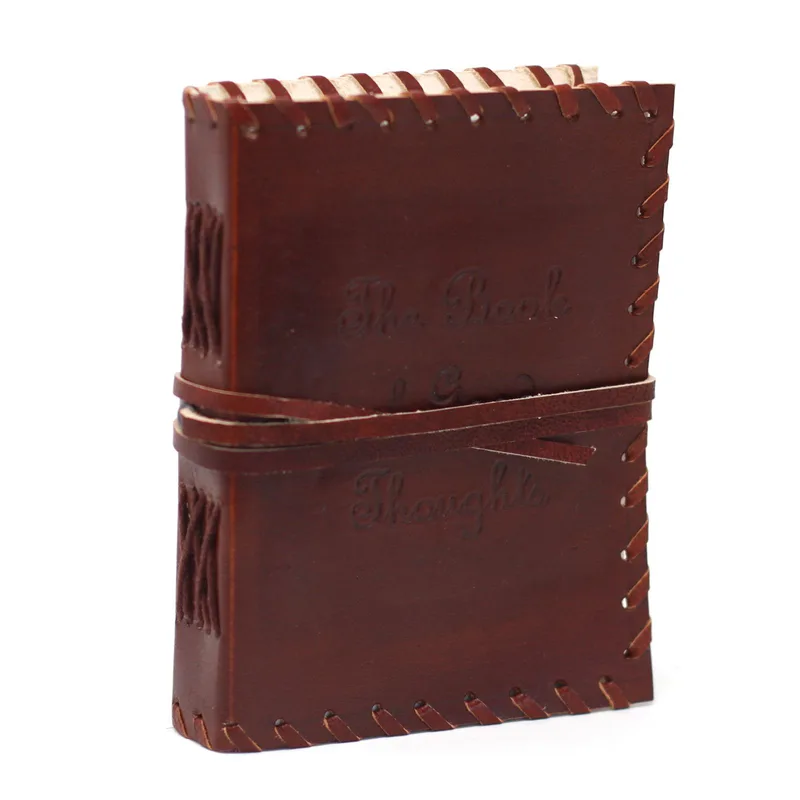 Leather Book of Thoughts with Wrap Notebook