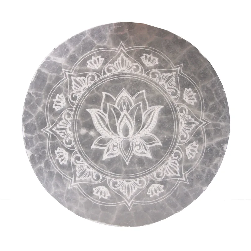 Medium Charging Plate 10cm Lotus Mandala