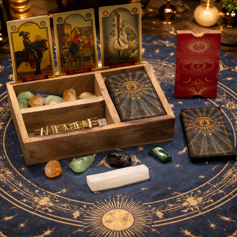 Three Section Tarot Scatola with Card Porta — foto 5