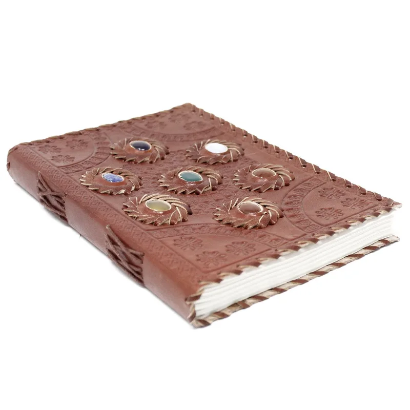 Leather Chakra Stone Notebook — foto 2