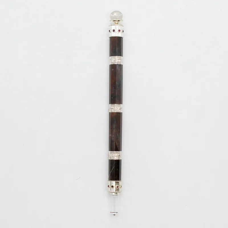 Bloodroot Soverign Wand -Extra Long Fancy Jasper Magic Crystal Ball top 26cm — foto 5