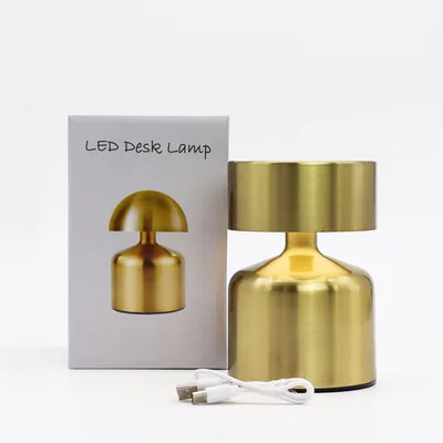 Touch Lamp - Flat Mushroom Bronze- USB (C) - Rechargable (400 Watt) — foto 1