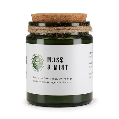 Greenman Woodwick Soy Candela Moss & Mist