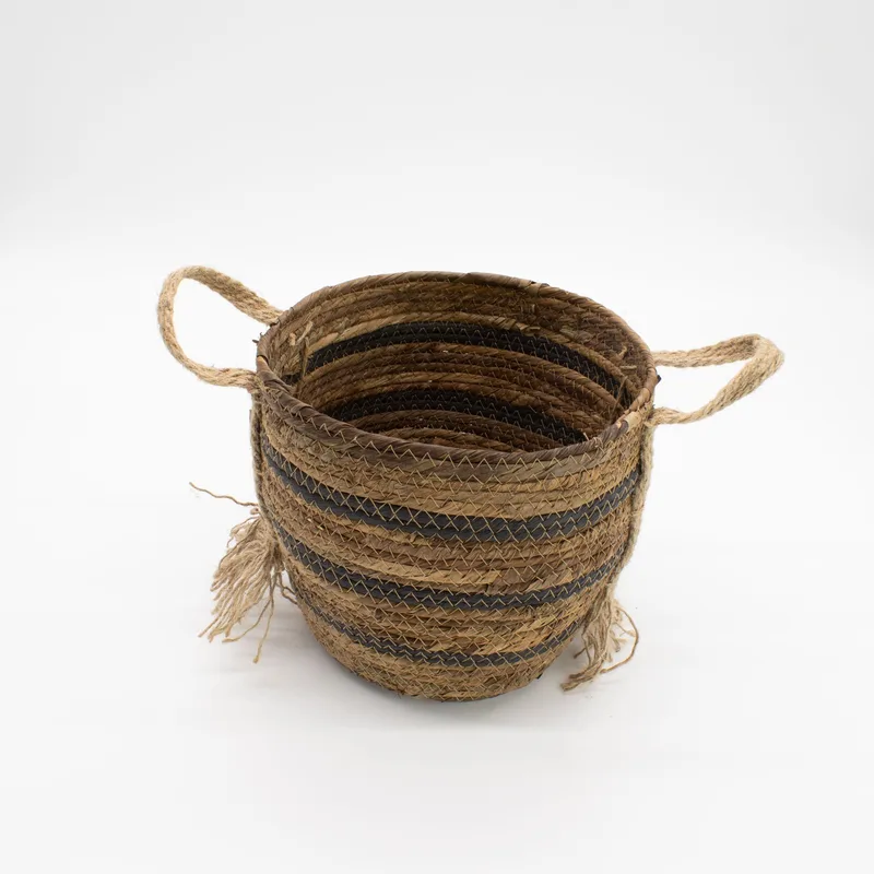 Bananna Leaf & Seagrass Large Baskets Naturale Browns Set of 3 — foto 5