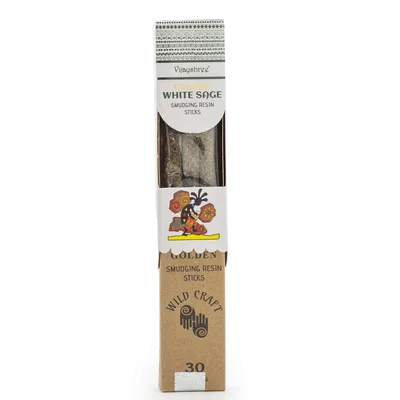 30g Golden Bianco Sage Smudging Resin Sticks (6s) — foto 5