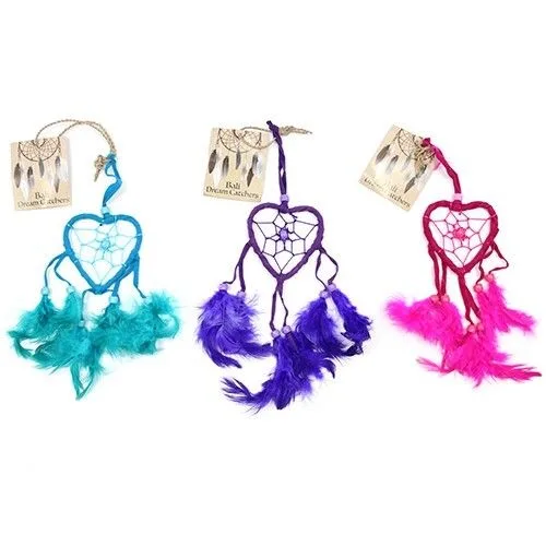 Bali Dreamcatcher - Small Heart - Turq/Pink/Purp — foto 2