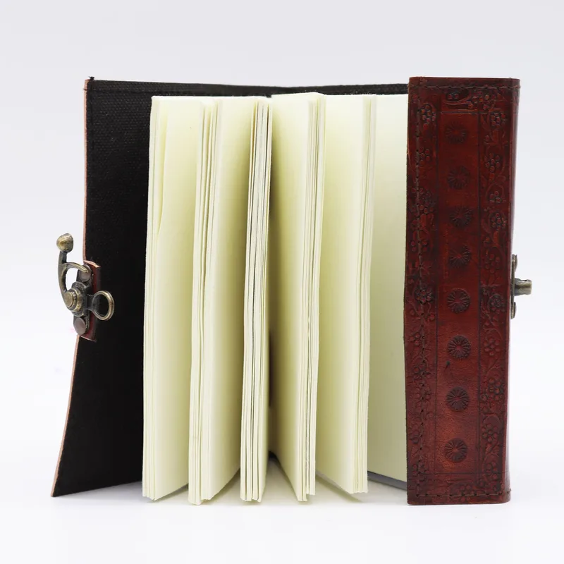 Two Dragons Esoteric Notebook Red Tan 200 pages Stich Edge 17.5x12.5x3cm