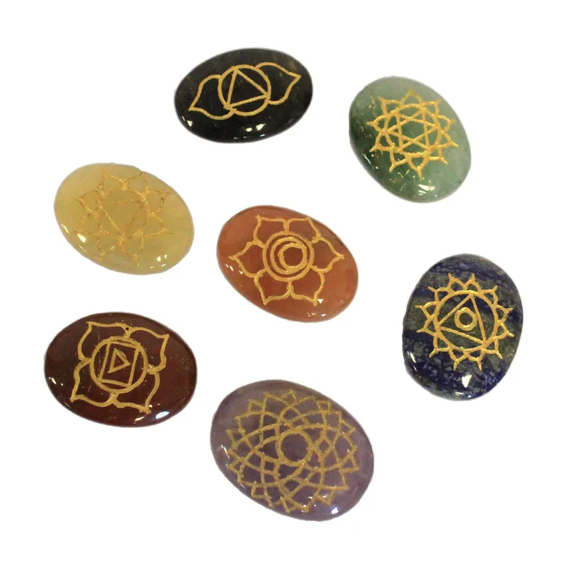 Lrg Stones Chakra Set
