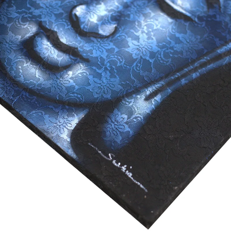 Buddah Painting Blu Brocade Detail — foto 2