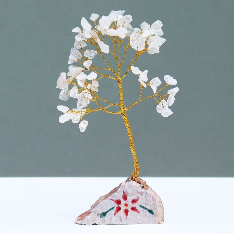Rock Crystal Gemstone Albero - 80 Stones