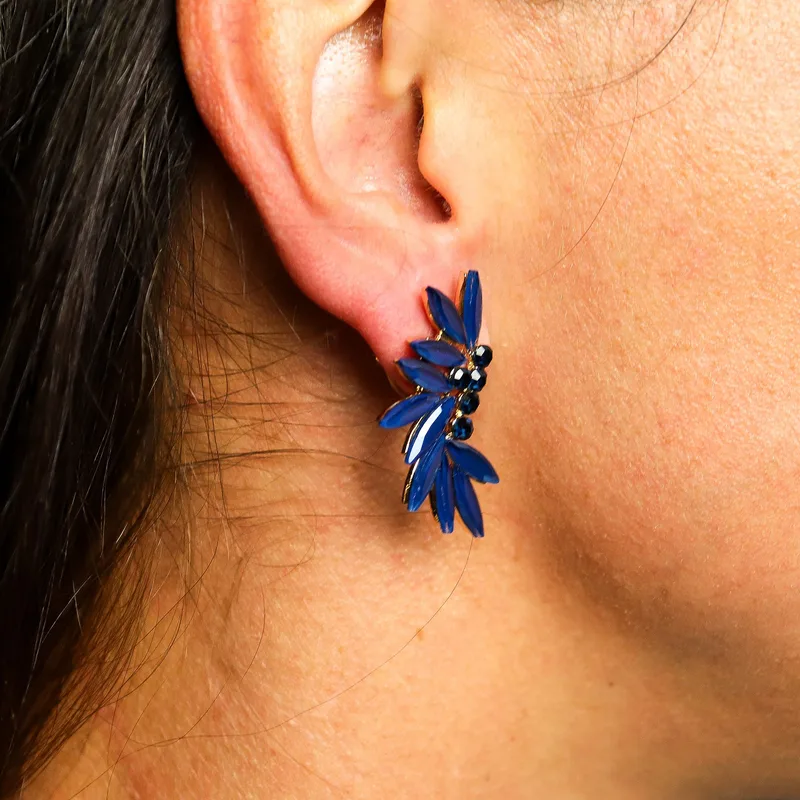 Royal Blu - Vintage Glass - Faries - Earrings — foto 6