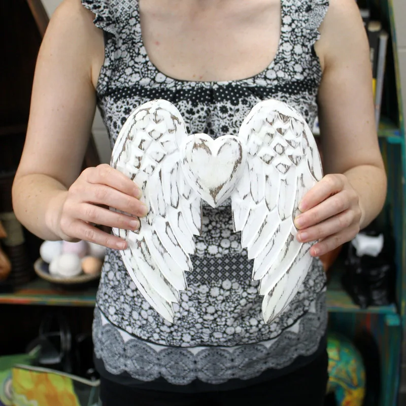 Hand Crafted Double Angel Wing & Heart 24cm — foto 1