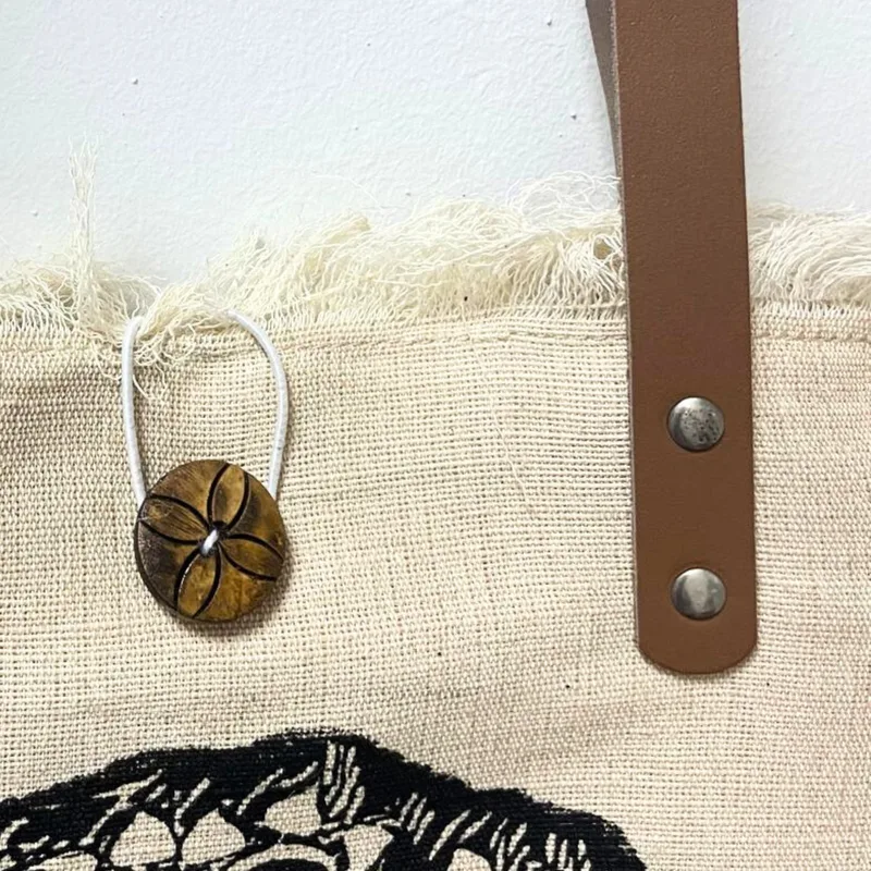 Naturale Tote Bag Leather Handle Mandala — foto 3