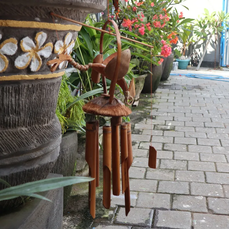 Bamboo Windchime Naturale finish Coconut Dragon
