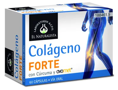 El Natural Colageno Forte Con Curcuma y Ovomet 60 Capsulas (conserva marchi, sigle, numeri e ml/gr invariati)