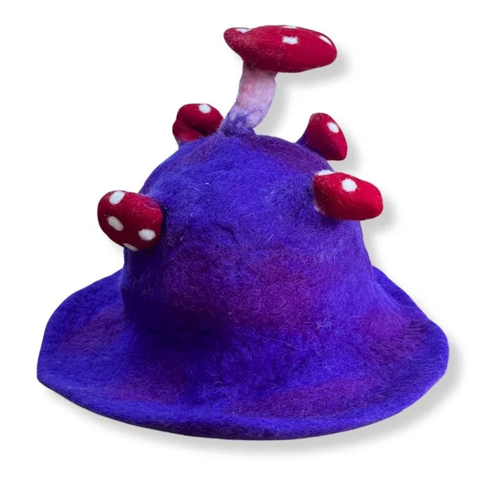 Felted Mushroom Hat Very Violet