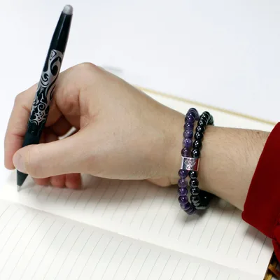 Bracciale con Pietra Naturale Magnetica - Amethyst — foto 4
