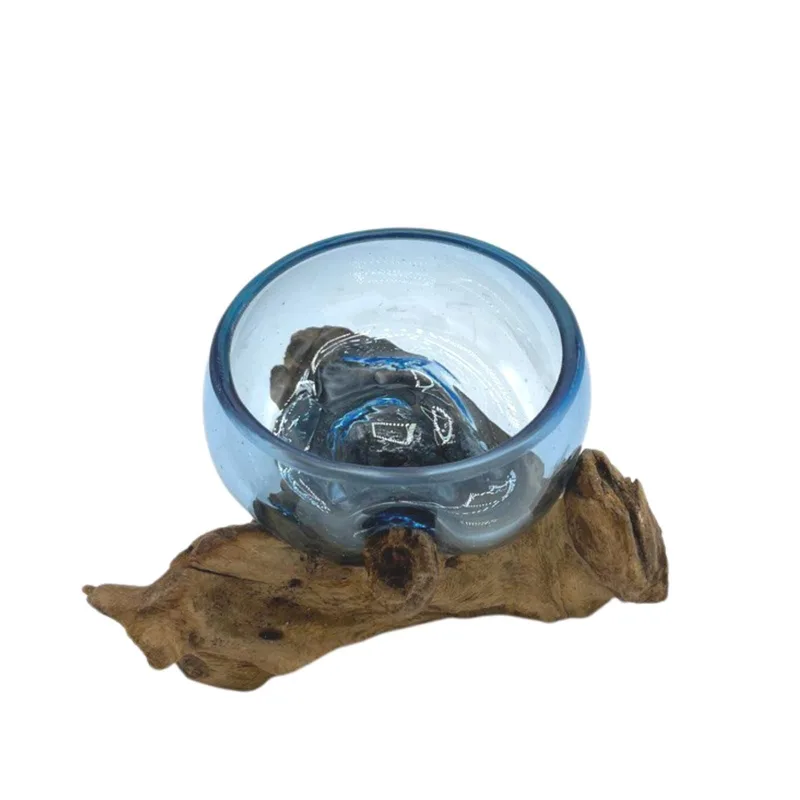 Molton Glass Mini Blu Bowl on Legno — foto 2