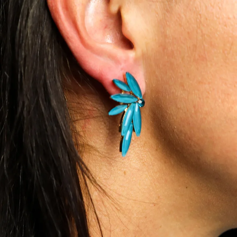 Teal Verde - Vintage Glass - Faries - Earrings — foto 4