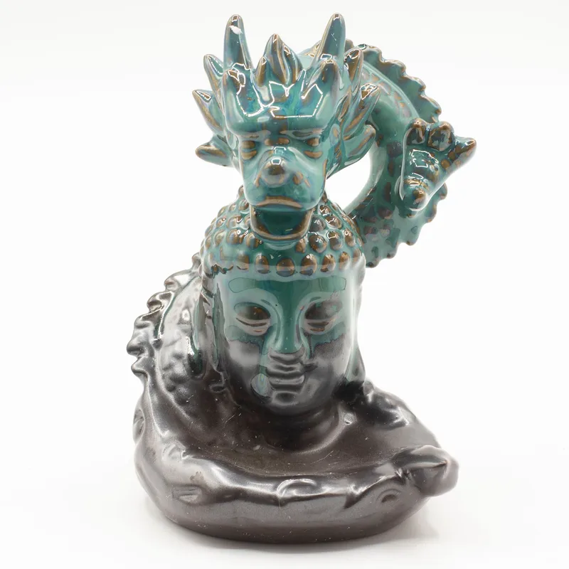 Backflow Incenso Bruciatore Dragon Over Buddha — foto 4