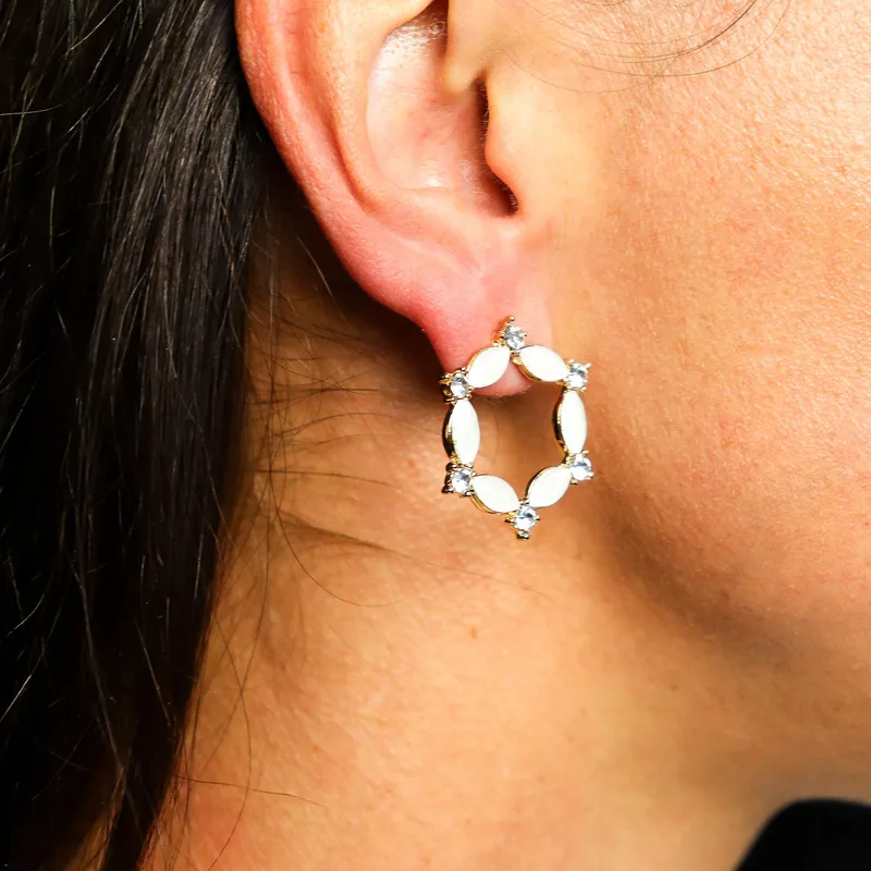 Pearl - Vintage Glass - Loop - Earrings — foto 6